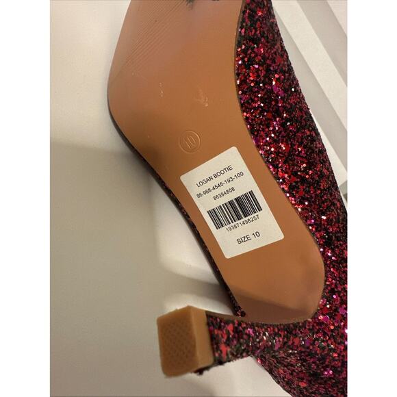 NY & Company Ankle Logan Bootie Pink Glitter Pointed Toe Stiletto Heel Sz 10 Y2K - Picture 4 of 13